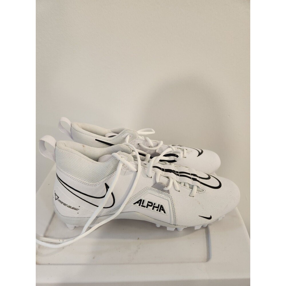 Nike Alpha Menace Varsity 3 Football Cleats Black/Grey/White CV0586-109 Sz 11